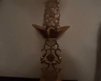 Ornate Brass Oil Lamp or Diya