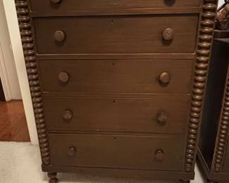 Jenny Lind Spool Turned Chest of Drawers