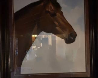 Framed Horse Portrait Print by Sam Savitt