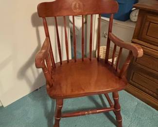 Wooden Captains Chair with University Emblem