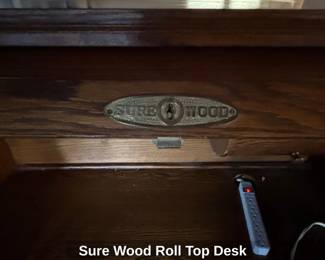 Sure Wood Roll Top Desk second image