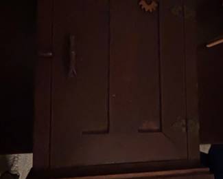 Antique Wooden Spool Cabinet with Thread second image