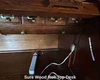 Sure Wood Roll Top Desk third image