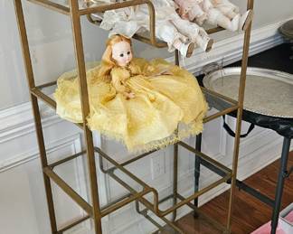pier one gold shelf