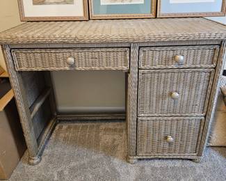 wicker desk