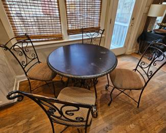 metal table and 4 chairs