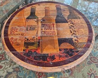 wooden wine lazy susan