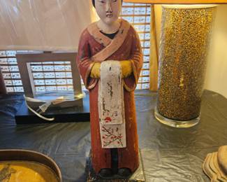 Wooden Japanese lady figure