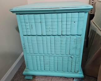 chest of drawers with book texture
