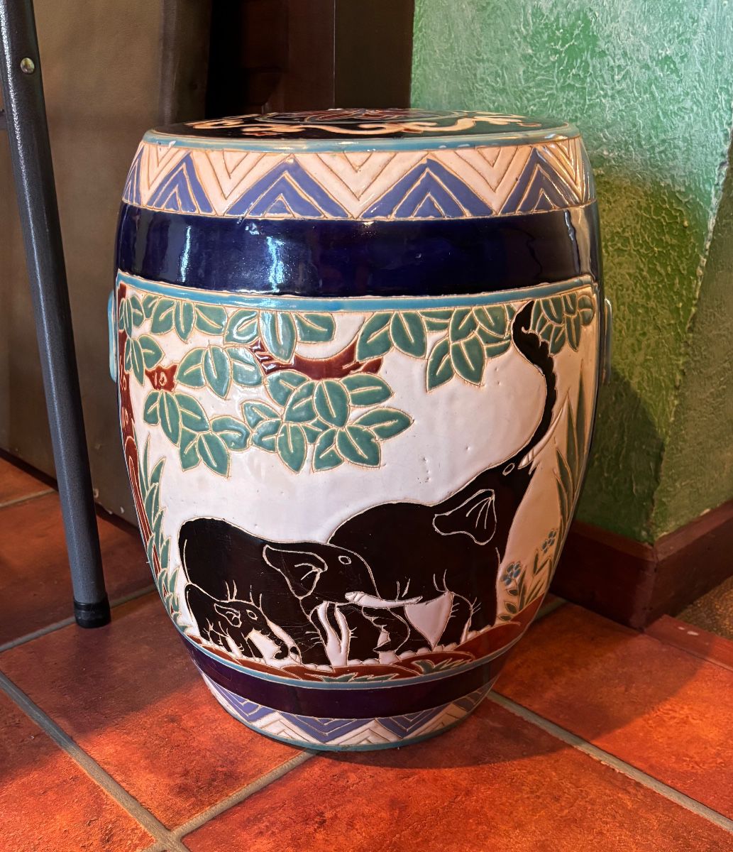 VINTAGE CERAMIC STOOL 