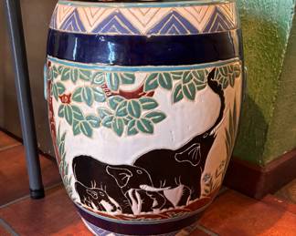 VINTAGE CERAMIC STOOL 