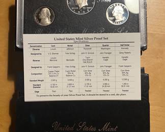  Coin Proof sets Silver