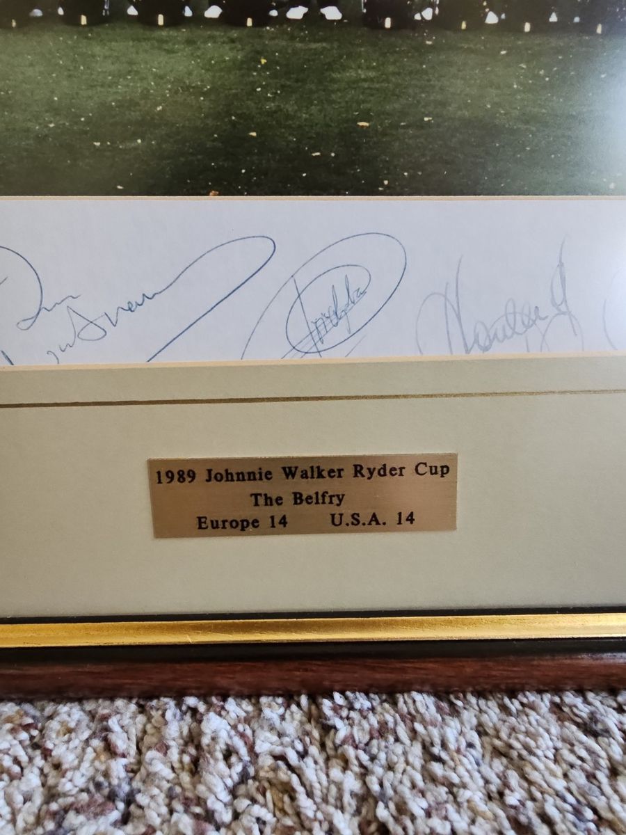 1989 Johnnie Walker Ryder Cup Framed Photograph