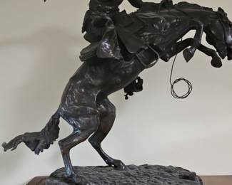 Bronco Buster Sculpture by Frederic Remington (Reproduction)