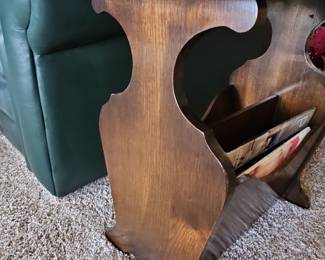 Wooden Magazine Rack Side Table