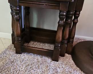Vintage Oak Nesting Tables