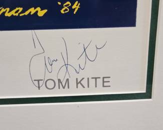 LeRoy Neiman 1984 Masters Tournament Golf Lithograph Signed by Multiple Players