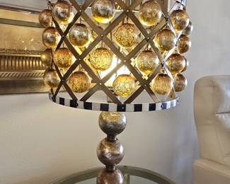 MacKenzie-Childs Courtly Check Bauble Table Lamp