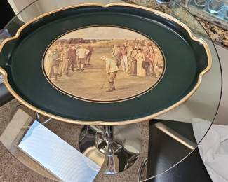 Lady Clare Golf Scene Decorative Tray