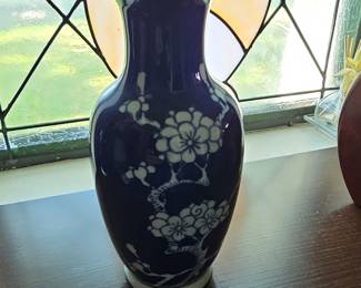 Blue and White Prunus Porcelain Vase