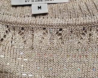 St. John Evening by Marie Gray Knit Top with Sequins