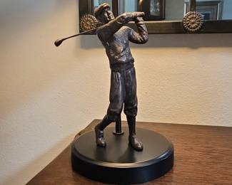 Maitland Smith Bronze Golfer Table Lamp