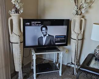 Amphora-style Decorative Vases with Faux Floral Arrangements