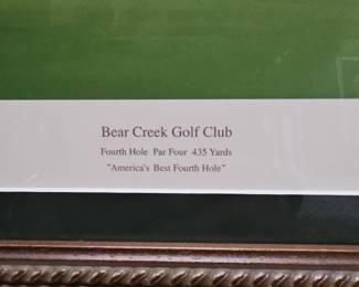 Jack Nicklaus Designed Bear Creek Golf Club "America's Best Fourth Hole" Framed Print