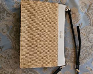 Kate Spade Wicker and Leather Clutch