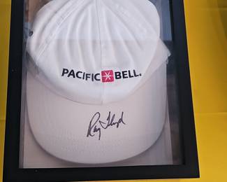 Autographed Pacific Bell Cap by Ray Floyd - Framed
