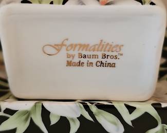 Formalities by Baum Bros. Porcelain Vase and Saucer Set