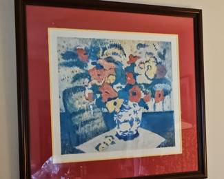 Still Life with Flowers in a Blue and White Vase