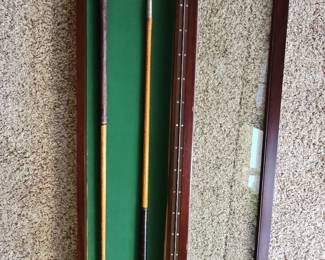 Antique "L. & S. Co. Iron" Golf Club Set in Display Case