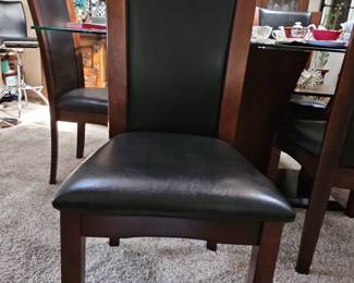 Furniture of America Manhattan Dark Cherry/Brown Side Chairs (Set of 4)