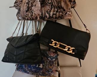 Assorted Women's Handbags - Including Snakeskin-Embossed and Quilted Styles