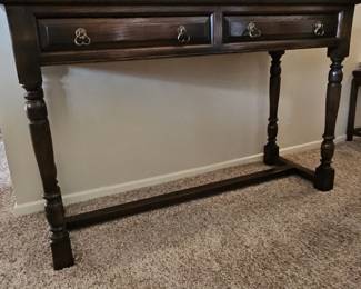 Antique Jacobean Style Oak Console Table