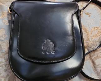 Black Leather Bally Beckett Crossbody Bag