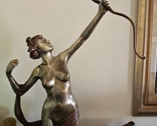 Bronze Statue of Diana, Goddess of the Hunt by Jean Falguiere