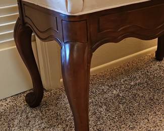 Queen Anne Style Upholstered Bench