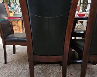 Furniture of America Manhattan Dark Cherry/Brown Side Chairs (Set of 4)