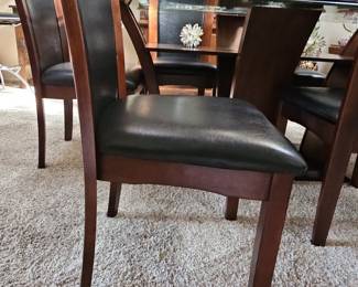 Furniture of America Manhattan Dark Cherry/Brown Side Chairs (Set of 4)