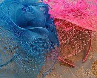 Kentucky Derby Fascinator Set (Blue and Pink)