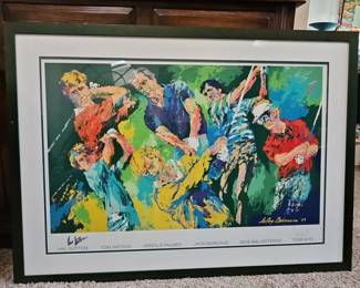LeRoy Neiman 1984 Masters Tournament Golf Lithograph Signed by Multiple Players