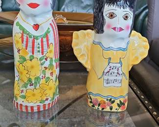 Pair of Susan Paley for Ganz "Bella Casa" Ceramic Figural Vases