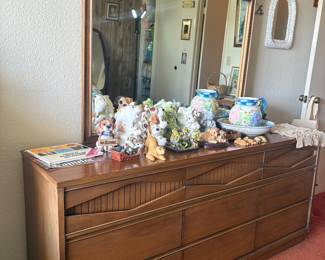 mid century dresser and mirror $300