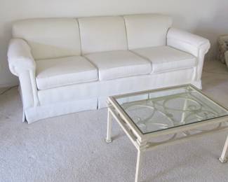 Ethan Allen White Sofa