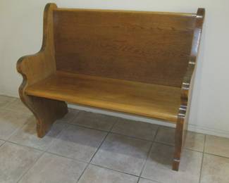 Wooden Church Pew From North Dakota