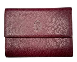 Cartier Burgundy Leather Must de Cartier Wallet