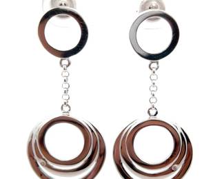 Concentric Eternity Circle Drop Earrings