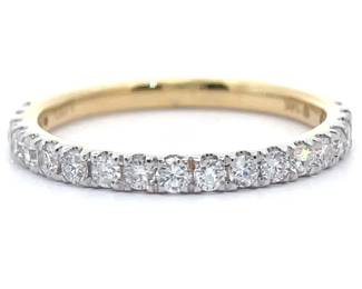 0.50 Carat Diamond Semi-Eternity Stacking Ring in 14k Gold